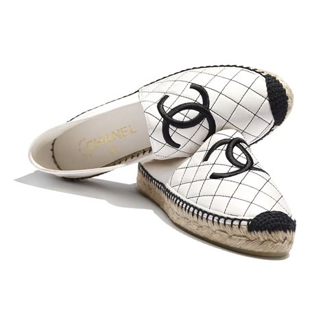 chanel home slippers|chanel espadrilles black and white.